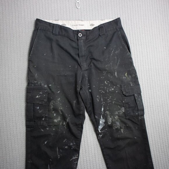 Paint splattered Dickies Regular Straight Flex Casual Pants - Picture 3 of 11